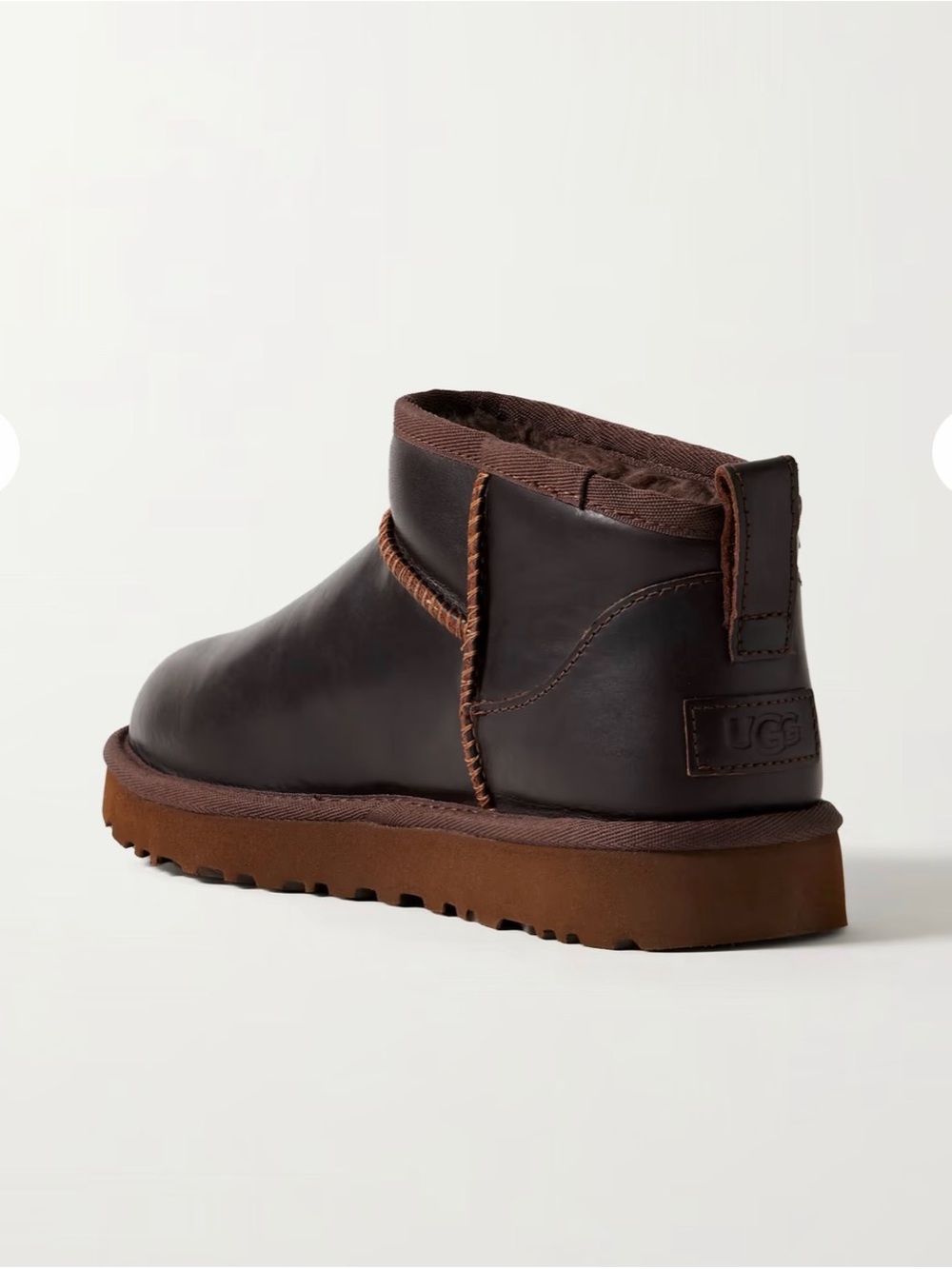 UGG CLASSIC ULTRA MINI LEATHER REGAN BOOTS SIZE 8 BNWT NO UGG BOX - Picture 3 of 9